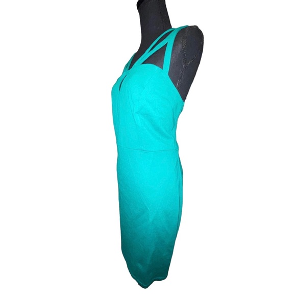 Forever 21+ Turquoise Sheath Dress with Cut-outs - Picture 6 of 10